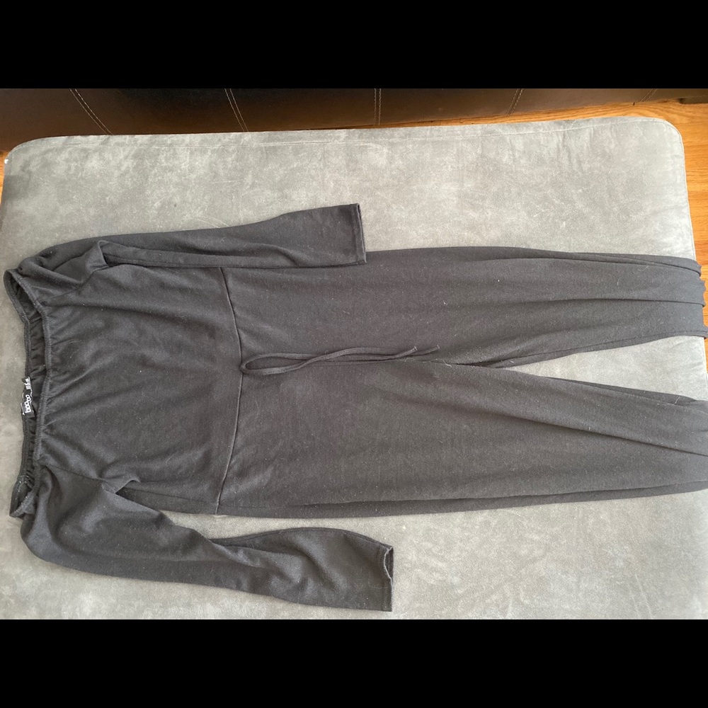 Black off the shoulder body suit